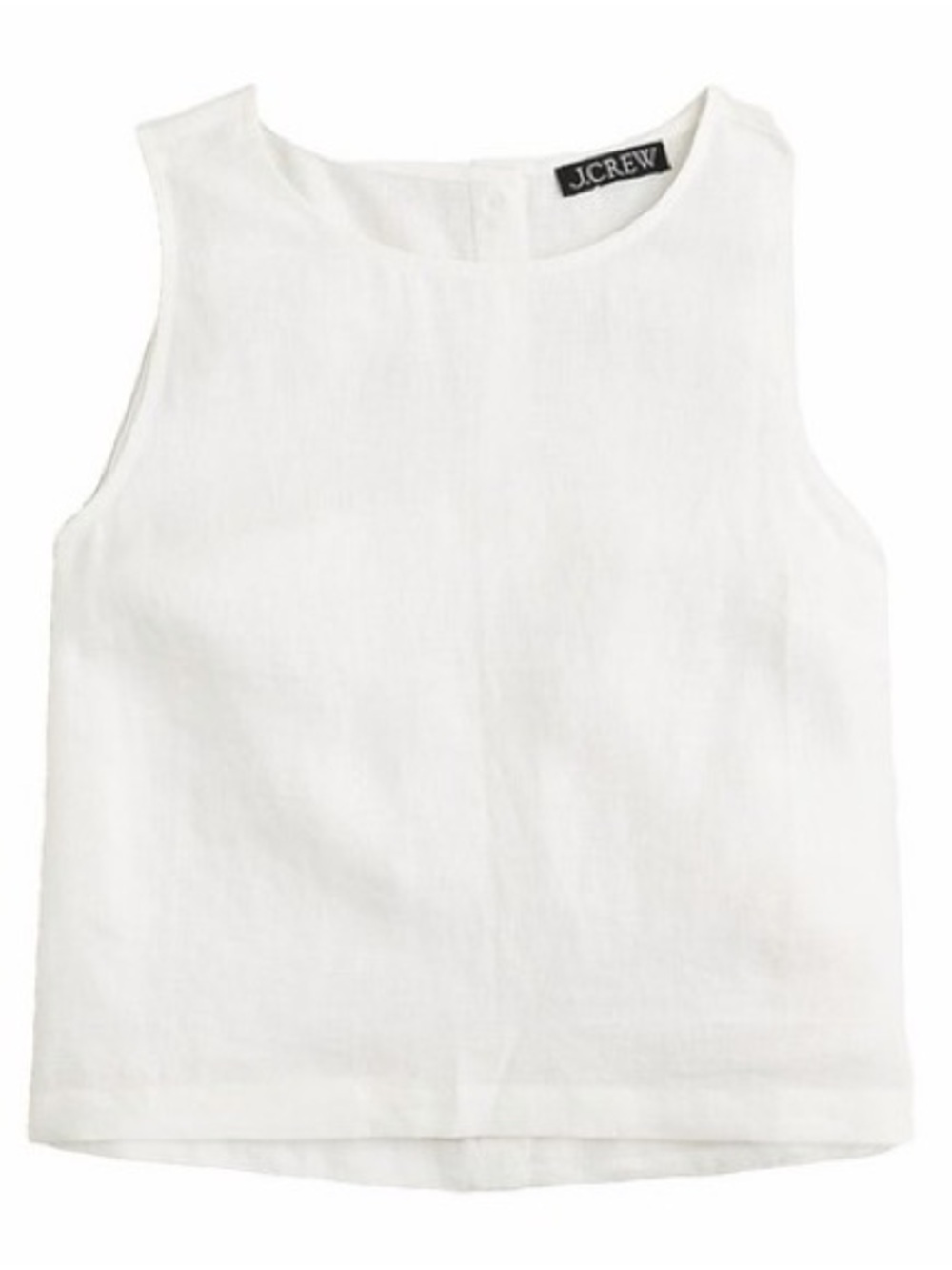 J. Crew White Girls' Linen Sleeveless Tank Top